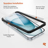 ROOCASE 3-Pack Glass Screen Protector for Apple iPhone 15, Include Easy Install Frame