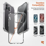 ROOCASE Plexis Clear Case for iPhone 15 Pro, Slim Transparent Cover