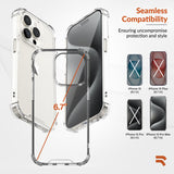 ROOCASE Plexis Clear Case for iPhone 15 Pro Max, Slim Transparent Cover