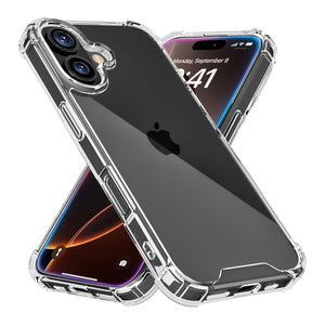 ROOCASE Plexis Clear Case for iPhone 16 Pro, Slim Transparent Cover