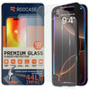 ROOCASE 3-Pack Glass Screen Protector for Apple iPhone 16 Pro, Include Easy Install Frame